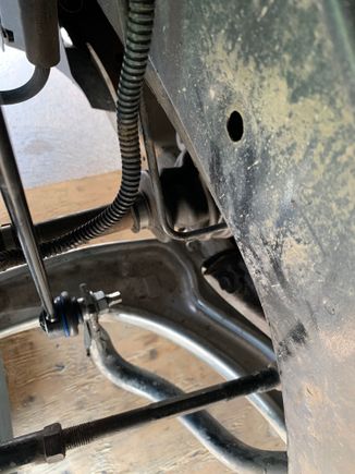 Here the tires are on and the HHR is down off the jack and compressing the suspension 