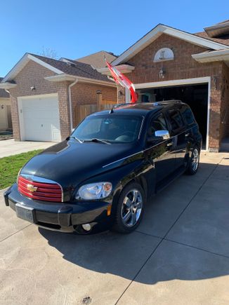 Oh, and I installed the red grille for the winter!