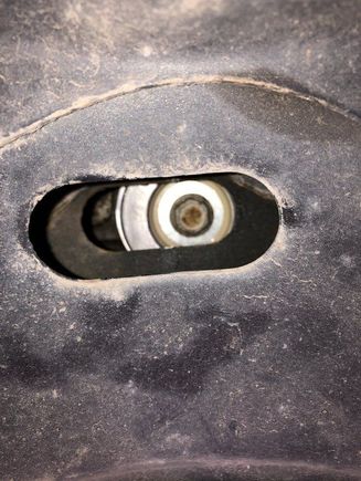 To check that upper engine mount , simply look in the passenger side front wheel well, in the oblong hole, you should see the serpentine belt tensioner bolt, it should be up in the middle, if it’s lower and appears like you couldn’t get a socket on it, the upper engine mount is toast! 