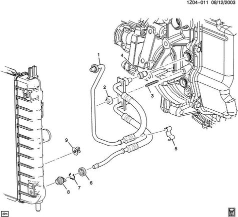The retainer clip #7 , you can use a small screwdriver or a dental hook to move it , it will slide back , then remove the line. 