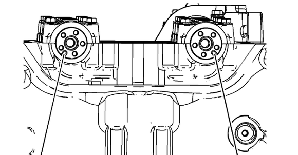 Note the notches for the pins to line up the VVT phasers
