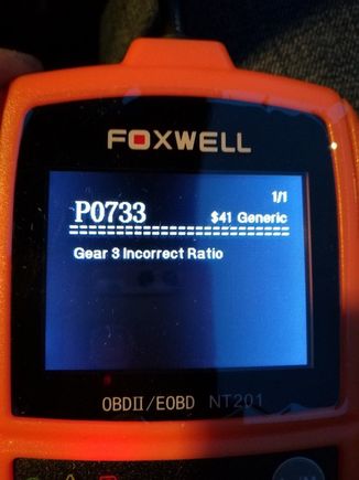 P0733 Gear 3 Incorrect Ratio