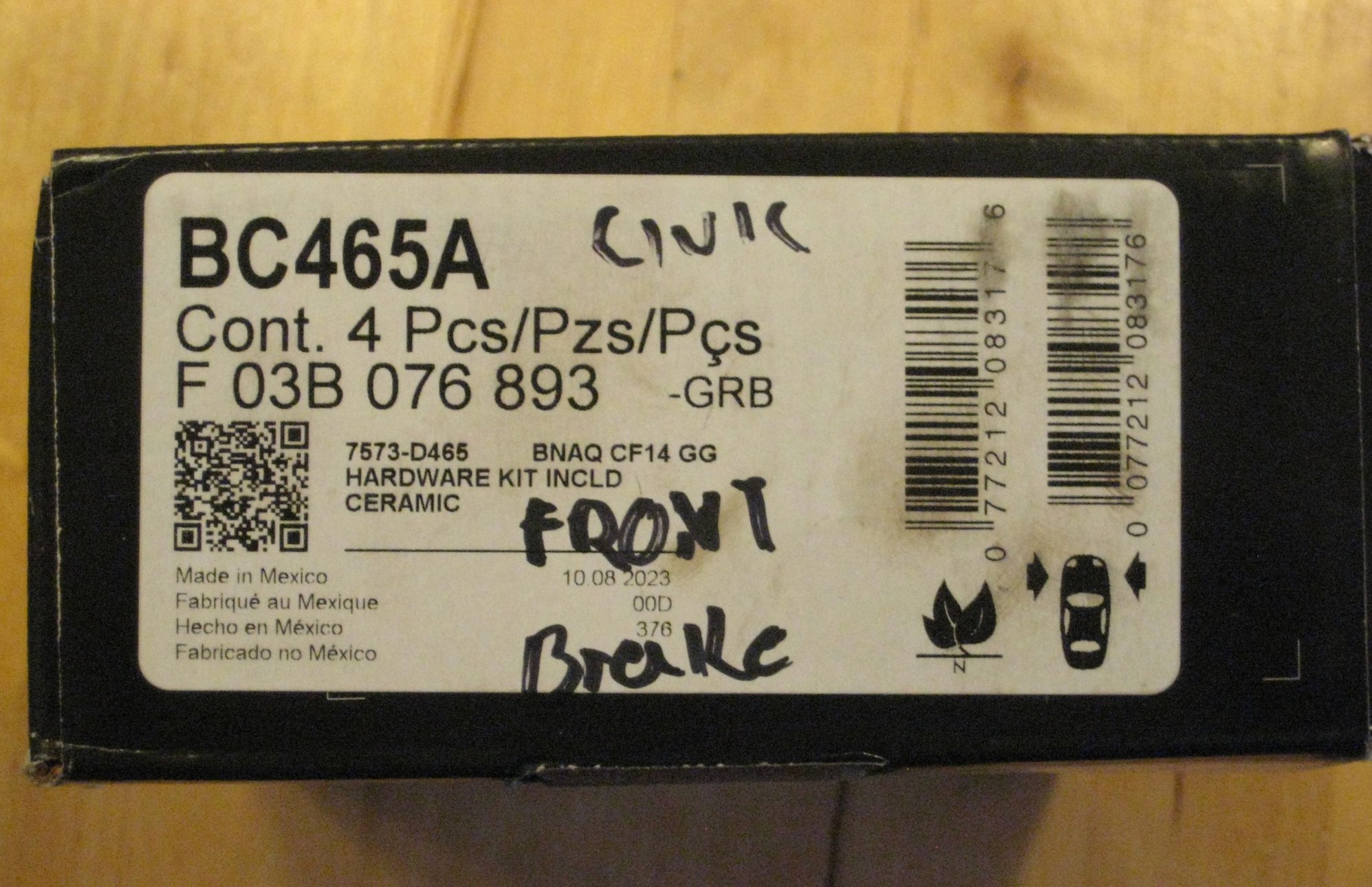 Brakes - new & open box Front axle  brake rotors & pads for 6th gen civic - New - All Years  All Models - Ithaca, NY 14850, United States