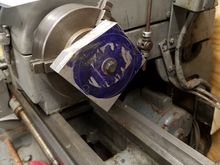 Slowly cutting this on the lathe...