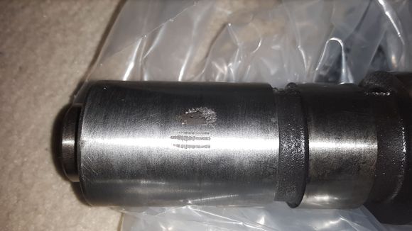 Scoring on camshaft filled in with JB Weld