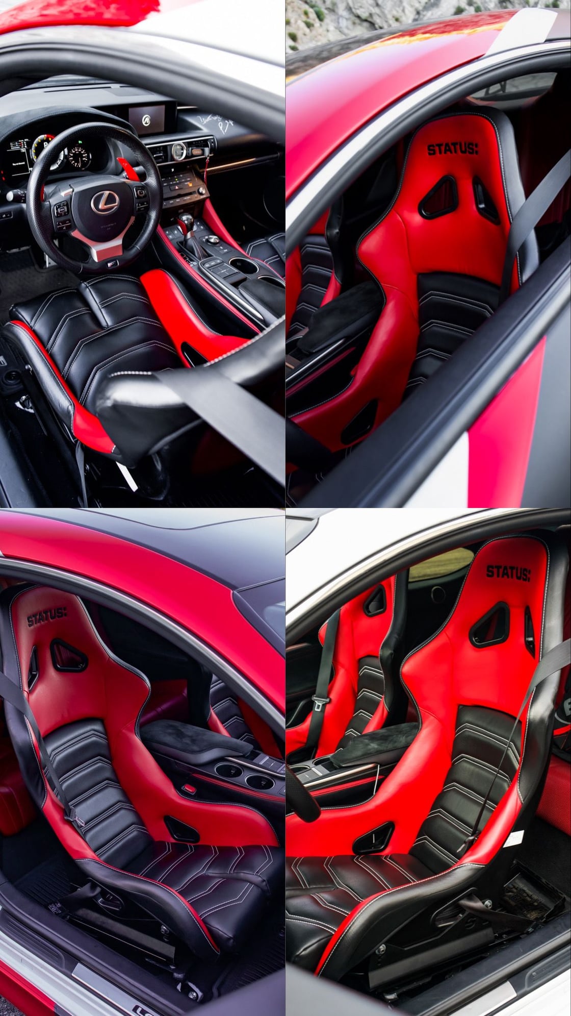 Interior/Upholstery - [FOR SALE] Lexus RC F Rear Seats and Status Racing Racing Seats - Used - 2015 to 2024 Lexus RC F - 2015 to 2024 Lexus RC - Los Angeles, CA 91403, United States