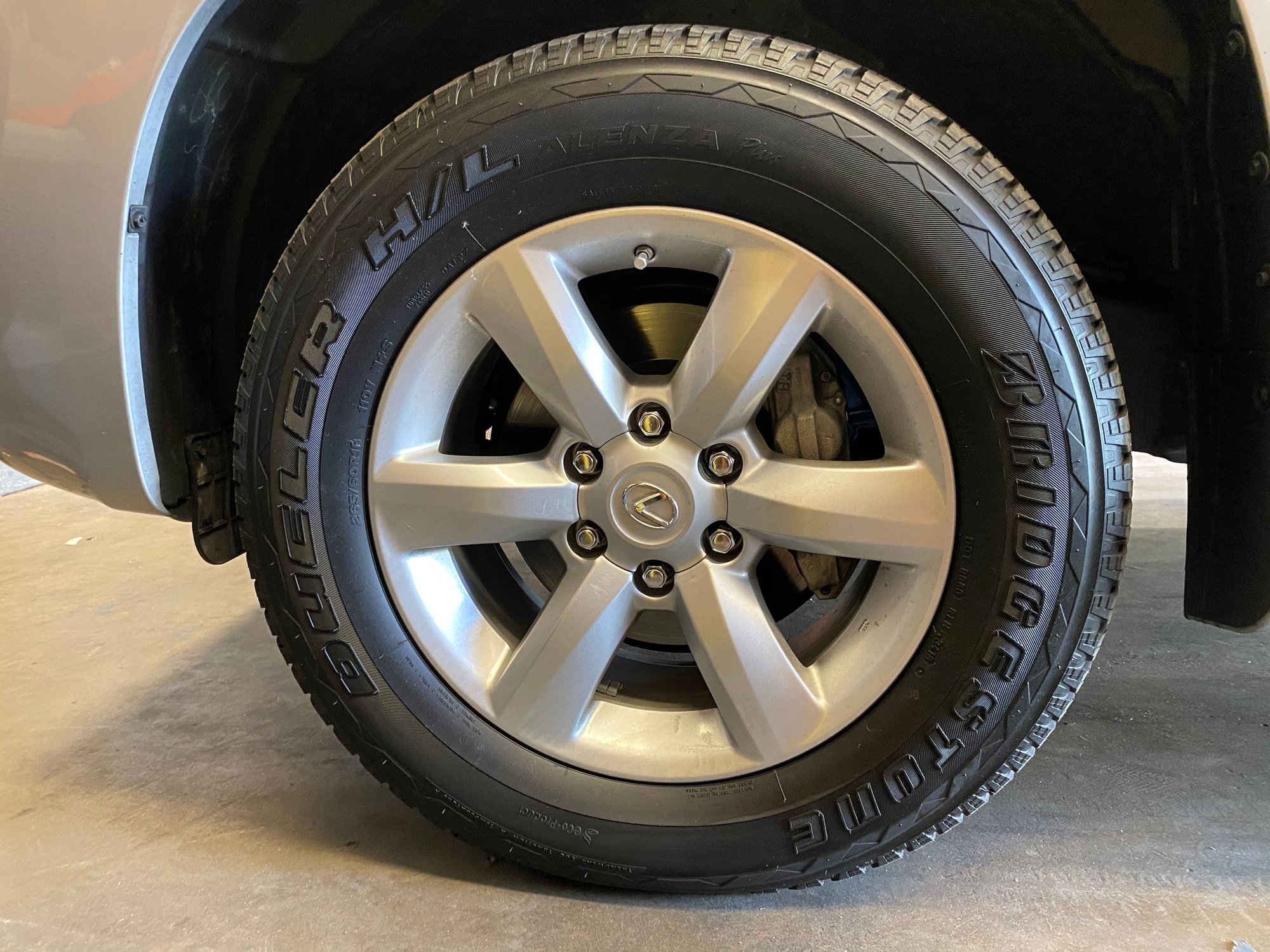 Wheels and Tires/Axles - 265/60R18 Bridgestone Dueler H/L Alenza Plus - Used - El Dorado Hills, CA 95762, United States