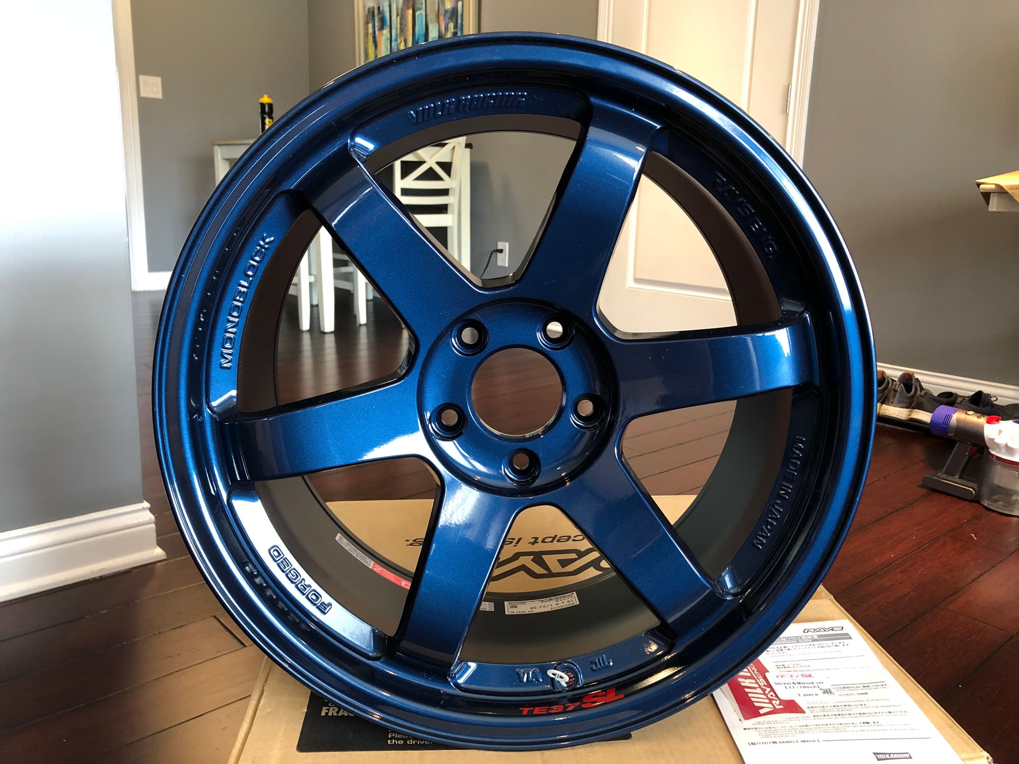 Wheels and Tires/Axles - Brand New Rays Volk (Set of 4) TE37SL in Mag Blue.  18x9.5 + 38. 5x114.3 - New - 0  All Models - Louisville, KY 40205, United States