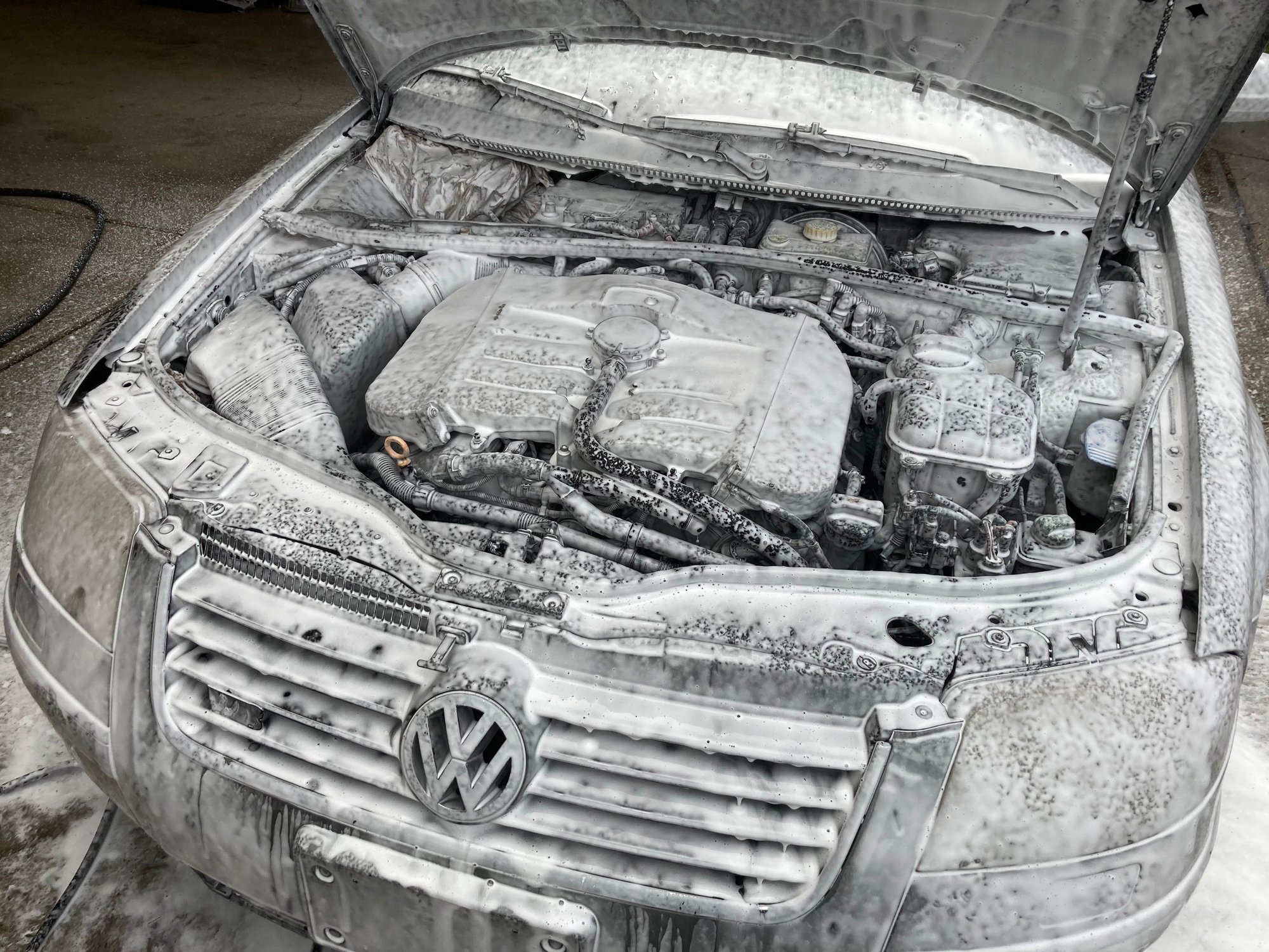 Foam time, engine bay got DEEP cleaned 