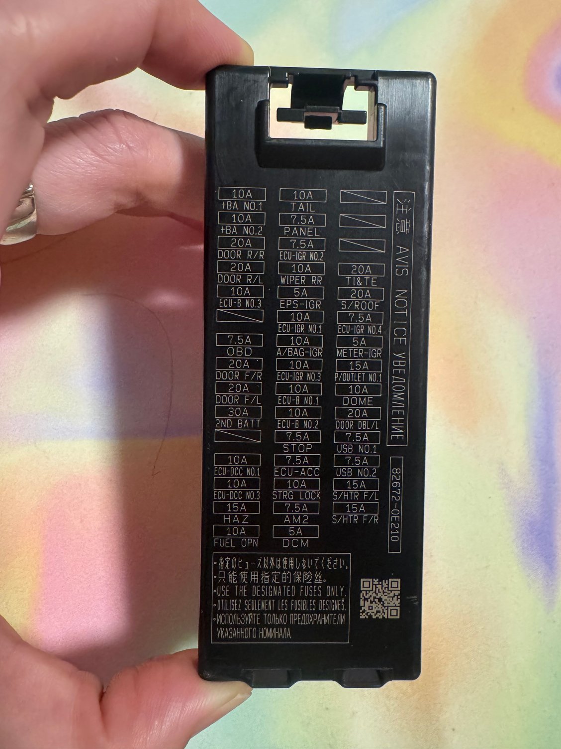 Lexus Rx350 model 2024 fuse box