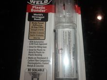 J.B. Weld plastic epoxy 