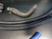 So this was hose removed from those fittings  ,completely  unnecessary. Lol.lol lol but we like to see where this going.,So next step was to find MAGIC LOCATION FOR OUR CATCH CAN.