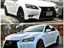Before and after F Sport bumper conversion