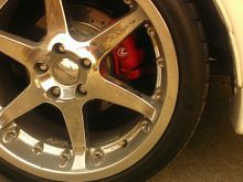 Back caliper painted W/ Lexus logo decal