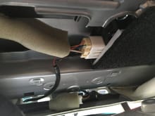 Reconnect the connector check for shortage and power, I ran the phone connector end through small cutout in headliner.