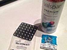 Materials: Matching Paint, Metal Plate, Small (Self-Tapping) Screws