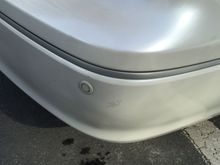 This is the only flaw on the outside of the car