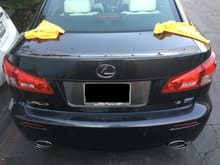 Removal of spoiler and the cleaning
