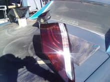 smoked tail lights buffed to perfection (3 coats of clear).... sorry Rob..lol