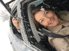 Unfortunately, this is the only picture I have of my Lexus with the racks installed. Say hi to my wife, and my friend in the back seat taking the picture. LOL!