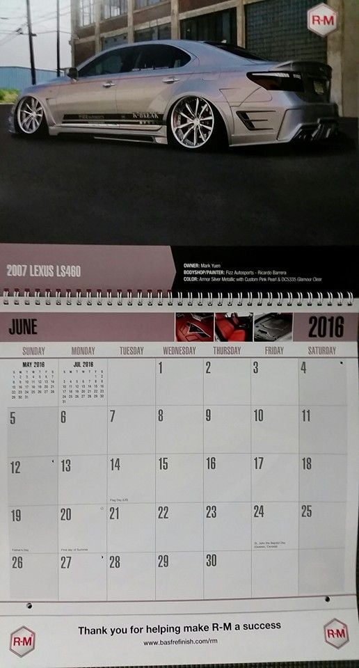 BASF Calendar Feature for the second year ! ClubLexus Lexus Forum