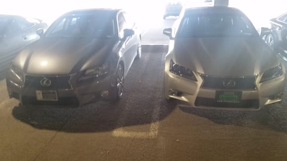 At work, two new (used) GS's. Mines on the right. Sorry for the bad pic, we park covered but its not behind us so too much light for camera phone...