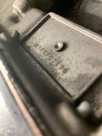 Serial Number On Current Transmission Mounted On vehicle 