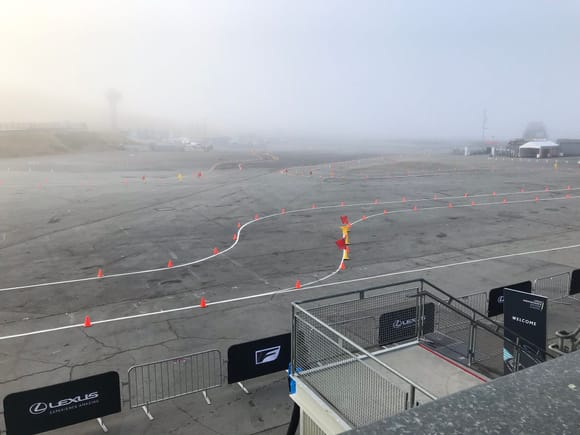 A bit foggy in the morning over looking the auto cross.