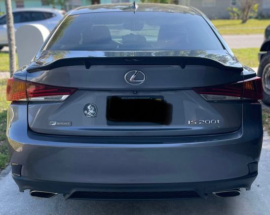 Added Trunk Spoiler Rear view.