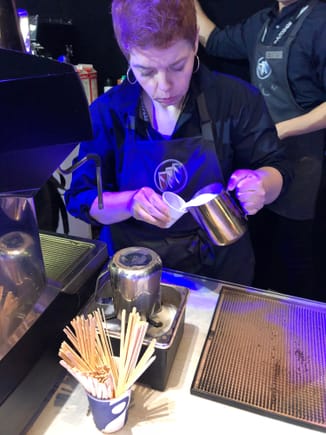 My complimentary Mocha being prepared.