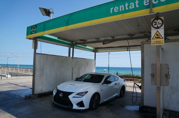 great view at this Barcelona car wash