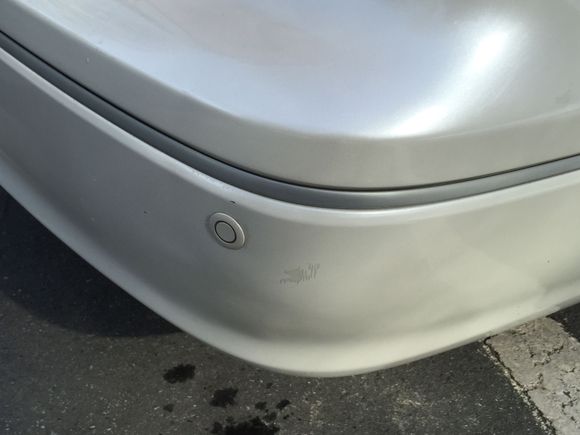 This is the only flaw on the outside of the car