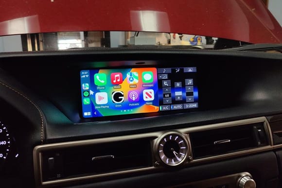 CarPlay using GROM VLite VT2 on Lexus GS 350 2015