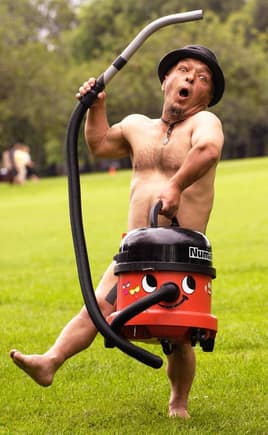 Someone snapped a picture of you with your portable vacuum cleaner!
