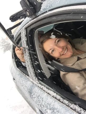 Unfortunately, this is the only picture I have of my Lexus with the racks installed. Say hi to my wife, and my friend in the back seat taking the picture. LOL!