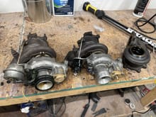 2 k04 turbos. One is good and other is unknown. Comes with aftermarket wastegate with different spring rates. $250 shipped