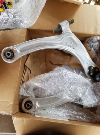 the ottp control arms came today. these are the final piece to the puzzle then i can get back to the track. planning on installing these next weekend.