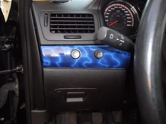 blue lightning dash trim kit