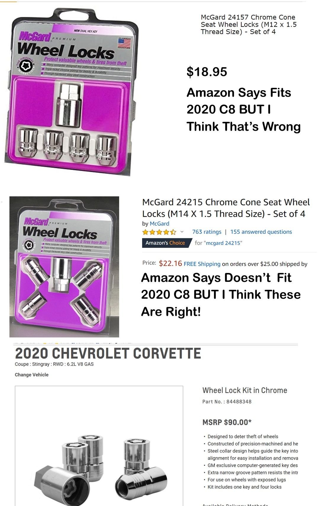 Gorilla Wheel locks CorvetteForum Chevrolet Corvette Forum Discussion