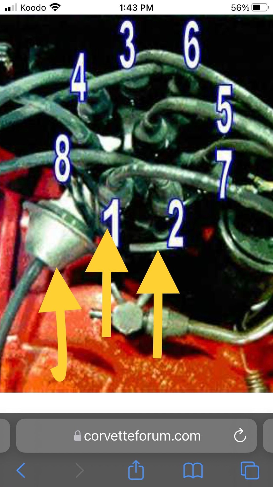 C2 Spark plug wire / Distributor cap think I’m confused