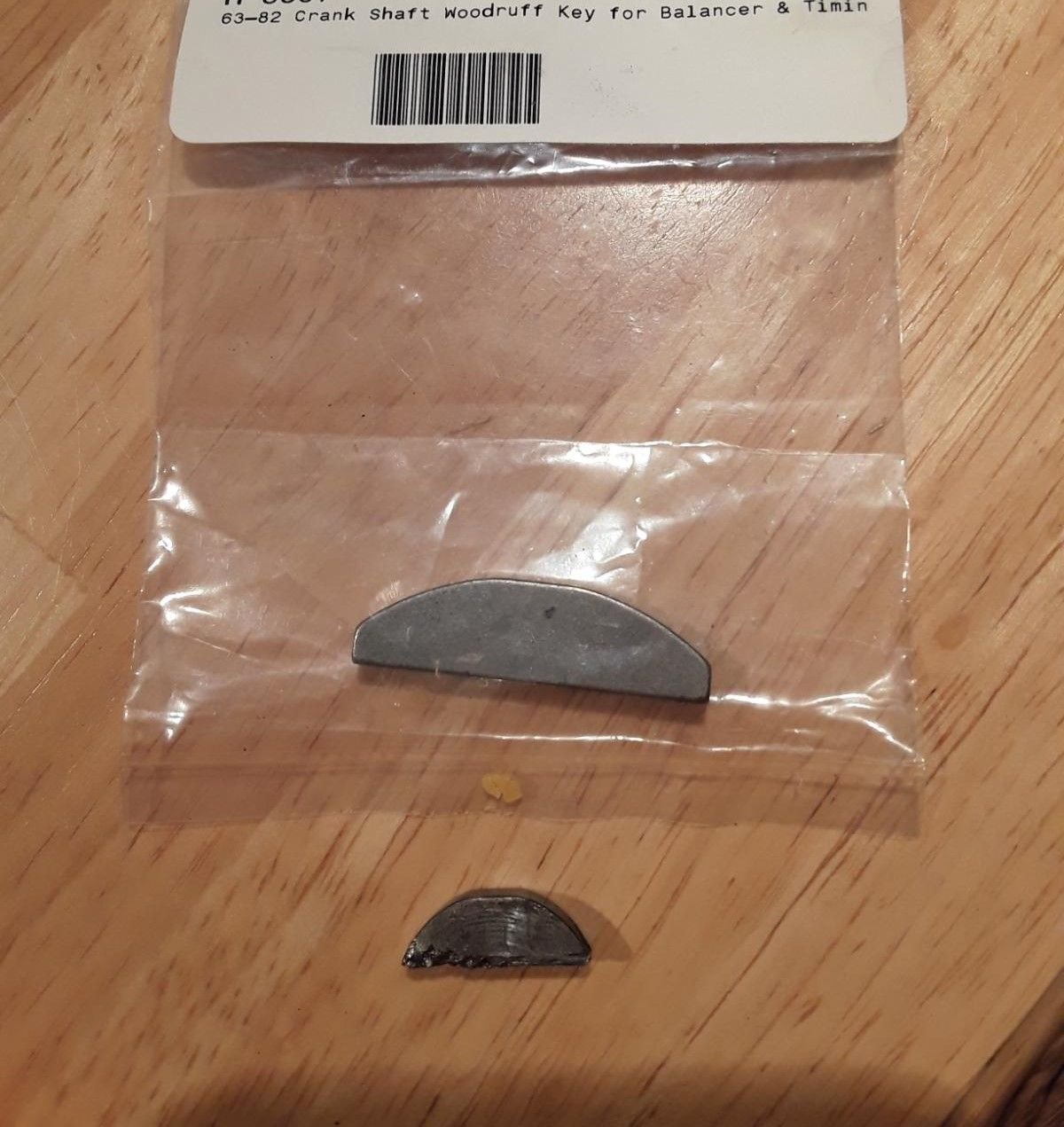 Need measurement on crank keyway for 327 CorvetteForum Chevrolet