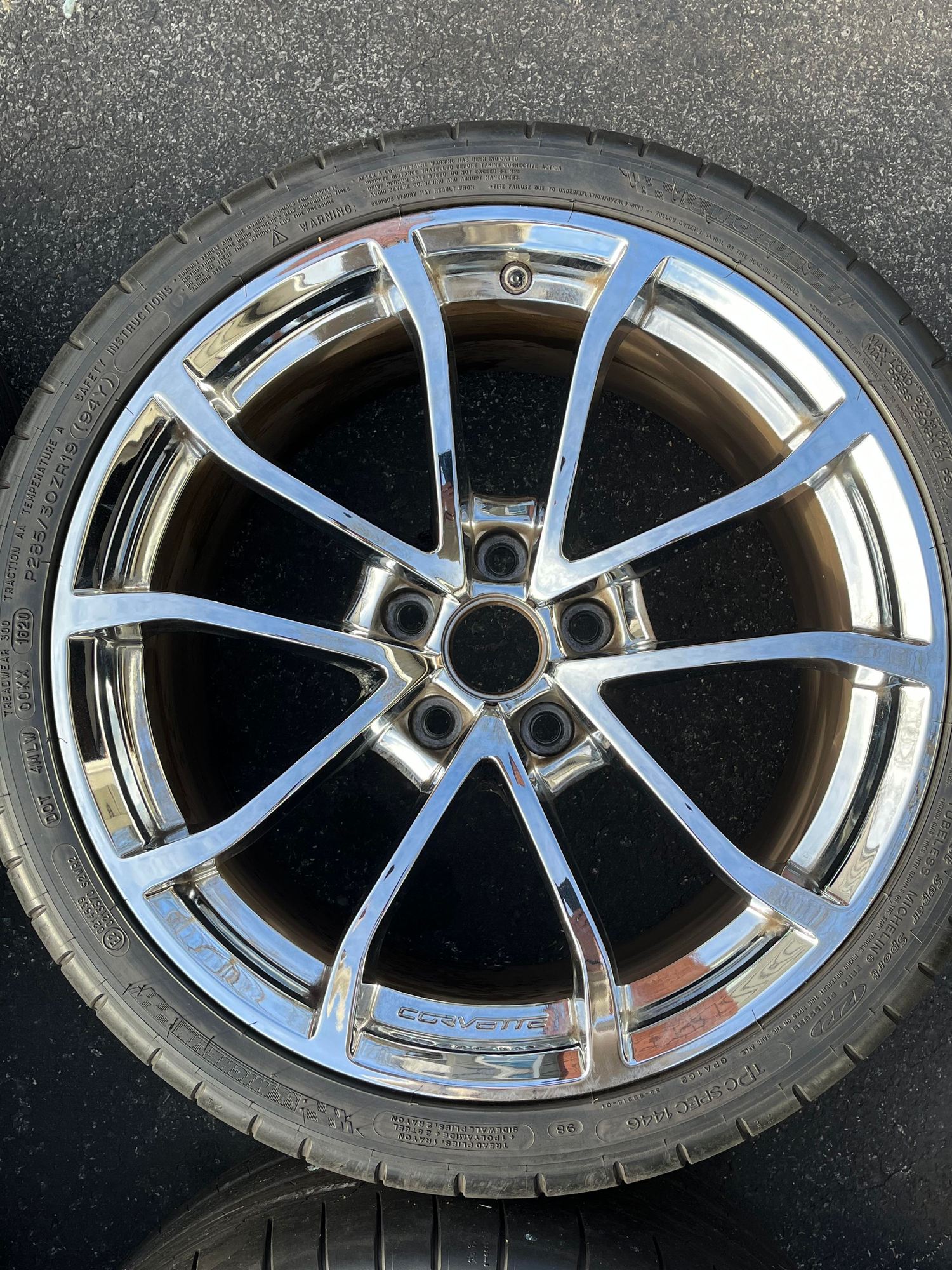 FS (For Sale) C7 OEM Chrome Grand Sport Wheels & Tires - CorvetteForum ...