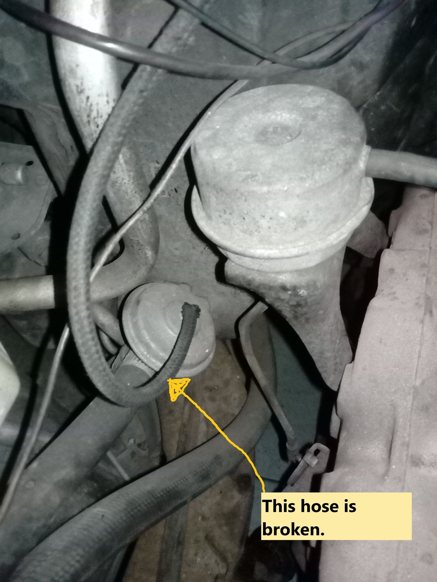 Broken 'A/C heater' hose CorvetteForum Chevrolet Corvette Forum