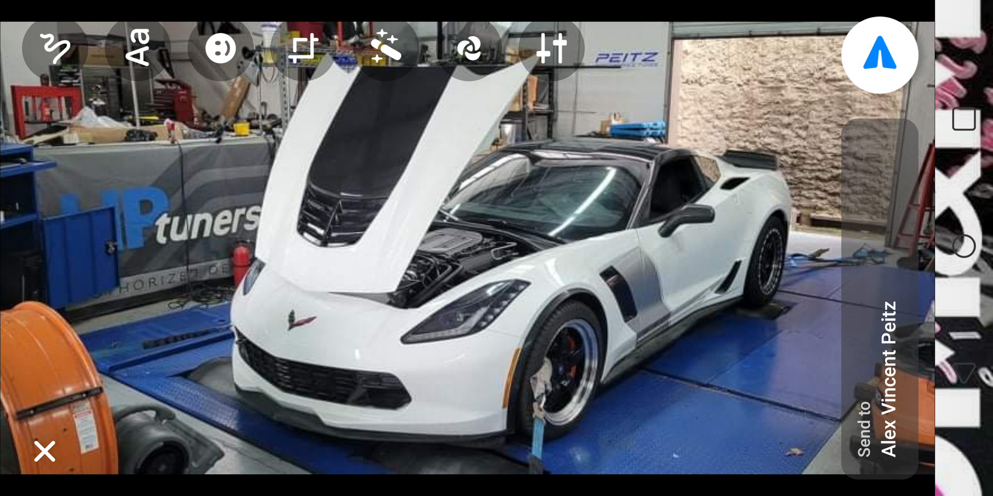 This is my car on his dyno.