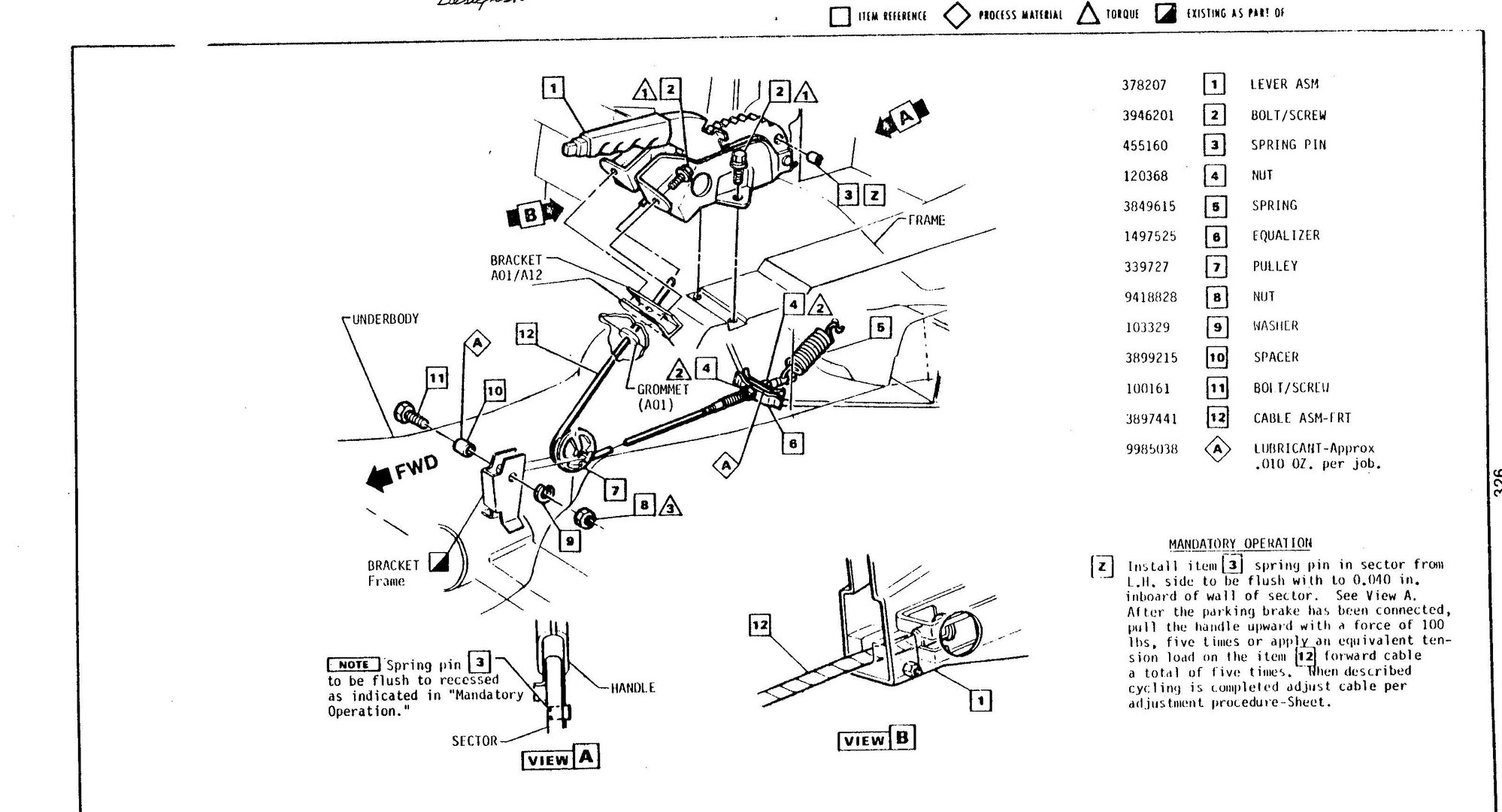 Park brake front cable Page 2 CorvetteForum Chevrolet Corvette Forum Discussion