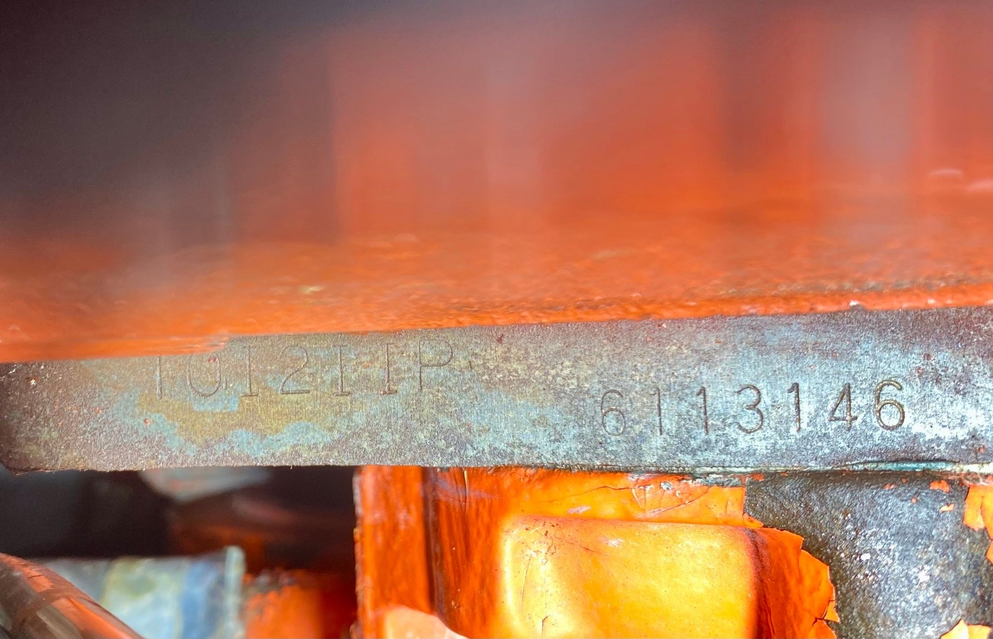 Here is the questionable engine stamp pad. The block date, tranny stamp, and differential stamp all line up.