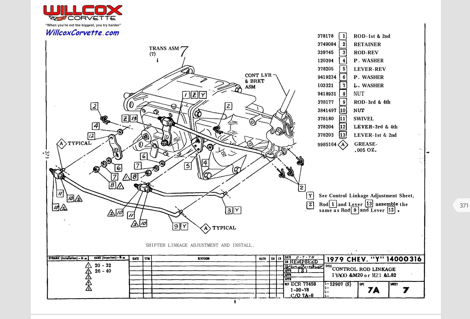 '75 Warner T10 gear lever torque specs CorvetteForum Chevrolet