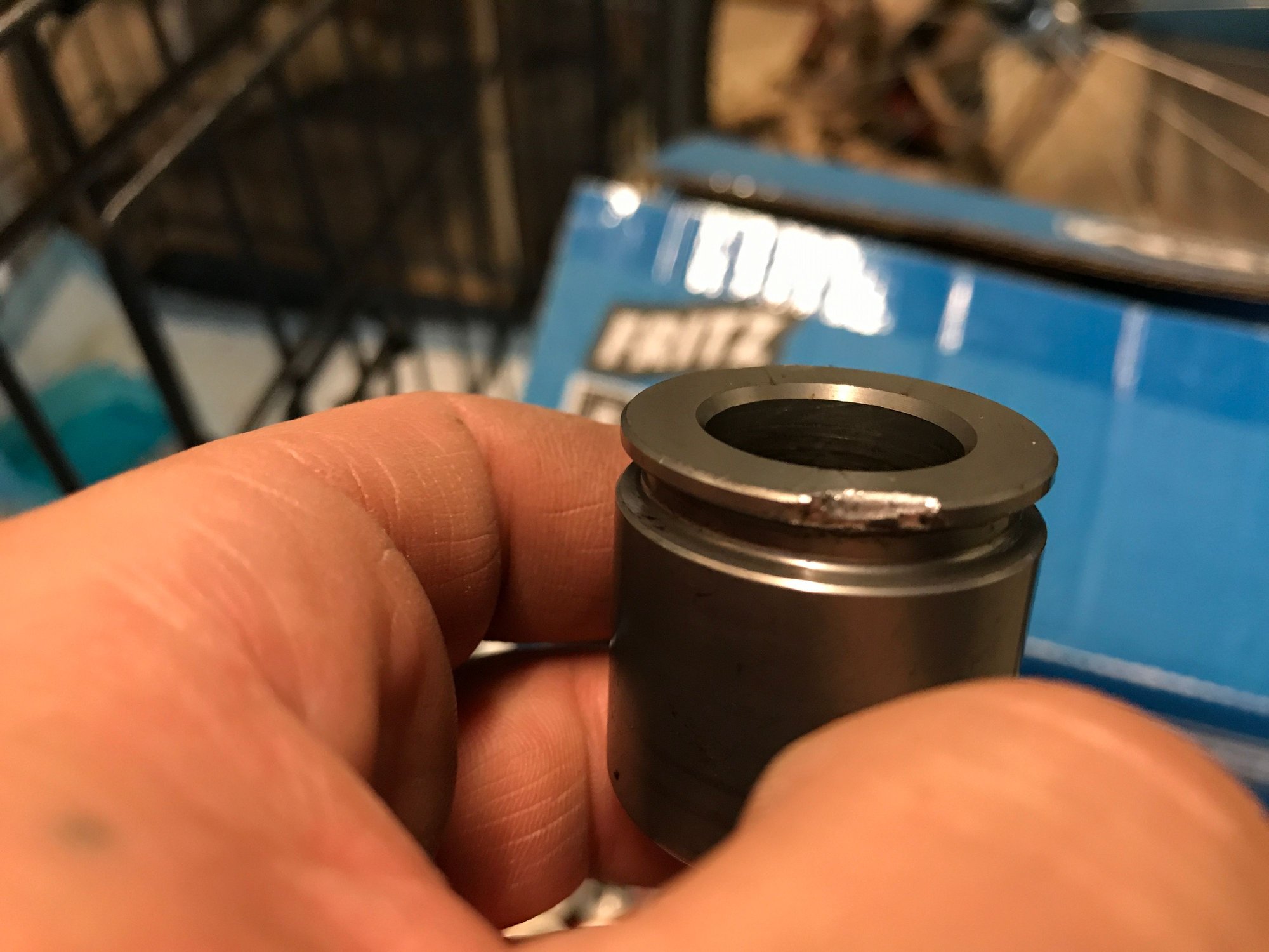 Chipped brake caliper puck CorvetteForum Chevrolet Corvette Forum