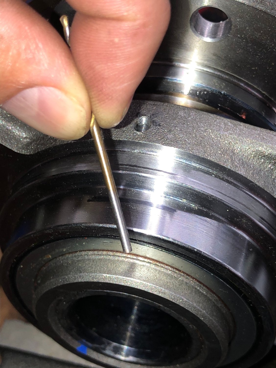 drill hole in wheel bearings to install grease zerk for racing Page 2