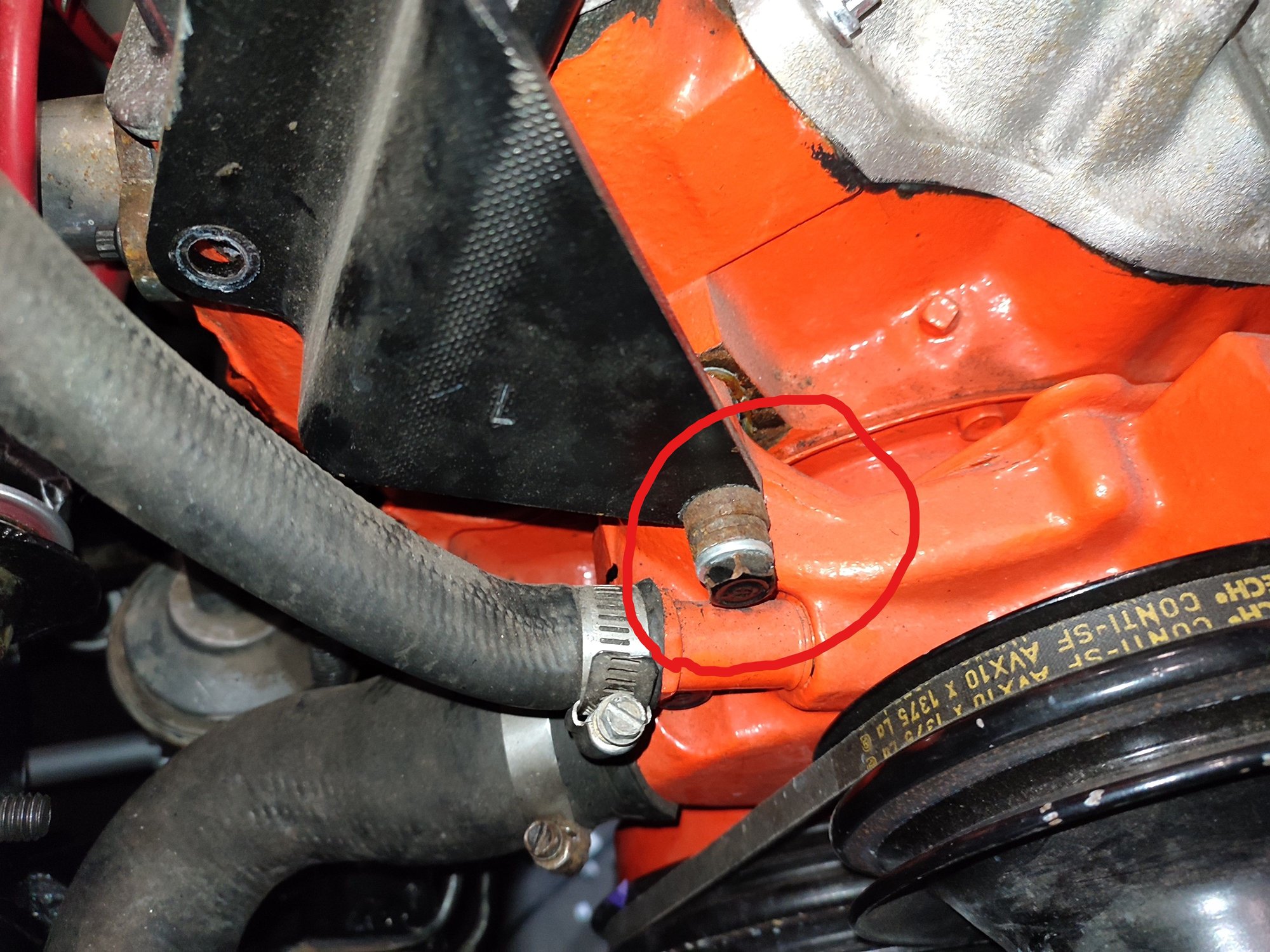 Top two water pump bolts (1977) CorvetteForum Chevrolet Corvette